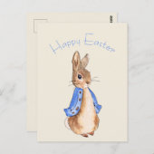 Peter het paashaas konijn briefkaart (Voorkant / Achterkant)
