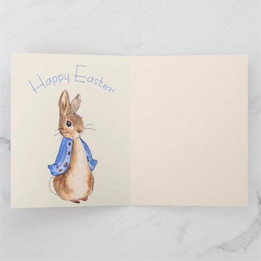 Peter het paashaas konijn kaart (Binnen)