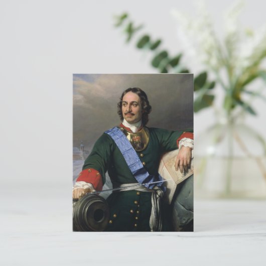 Peter I de Grote 1838 Briefkaart (Staand voorkant)