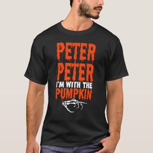 Peter ik ben bij de Pumpkin Halloween Costume Coup T-shirt (Voorkant)