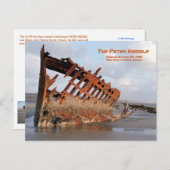Peter Iredale Shipwreck, Fort Stevens, Oregon Post Briefkaart (Voorkant / Achterkant)