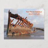 Peter Iredale Shipwreck, Fort Stevens, Oregon Post Briefkaart (Voorkant)