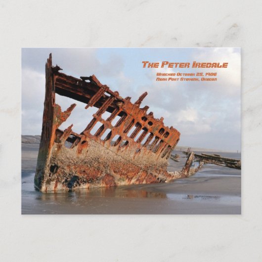 Peter Iredale Shipwreck, Fort Stevens, Oregon Post Briefkaart (Voorkant)