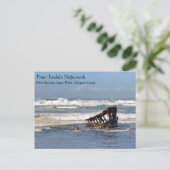Peter Iredale Shipwreck, kust van Oregon Briefkaart (Staand voorkant)