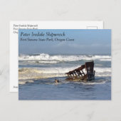 Peter Iredale Shipwreck, kust van Oregon Briefkaart (Voorkant / Achterkant)