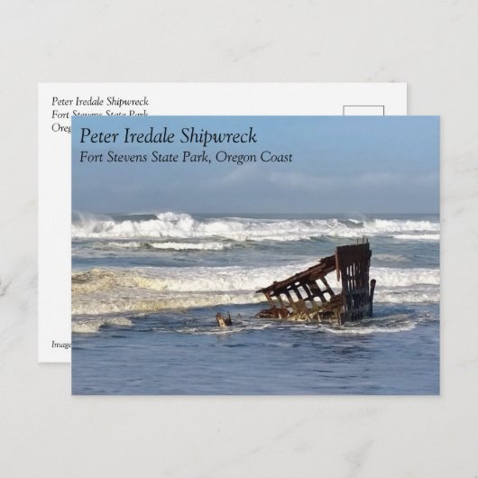 Peter Iredale Shipwreck, kust van Oregon Briefkaart (Voorkant / Achterkant)