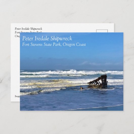 Peter Iredale Shipwreck, kust van Oregon Briefkaart (Voorkant / Achterkant)