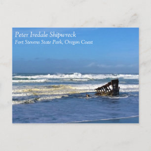 Peter Iredale Shipwreck, kust van Oregon Briefkaart