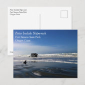 Peter Iredale Shipwreck, kust van Oregon Briefkaart (Voorkant / Achterkant)