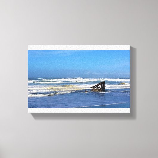 Peter Iredale Shipwreck, kust van Oregon Canvas Afdruk (Voorkant)