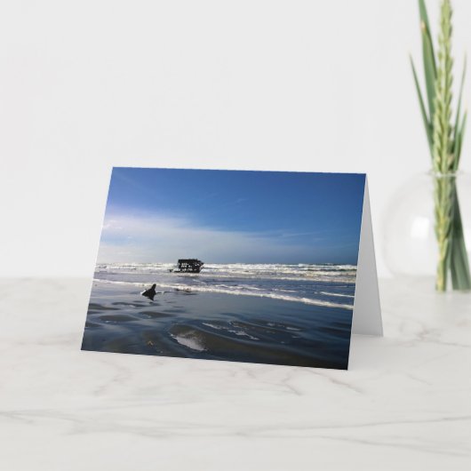 Peter Iredale Shipwreck, kust van Oregon Kaart (Voorkant)