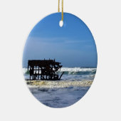 Peter Iredale Shipwreck, kust van Oregon Keramisch Ornament (Rechts)
