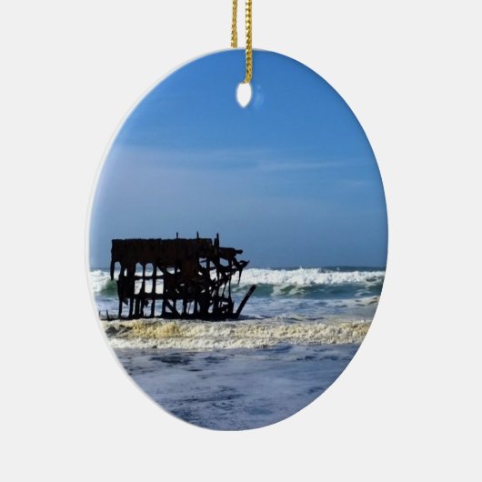 Peter Iredale Shipwreck, kust van Oregon Keramisch Ornament (Rechts)