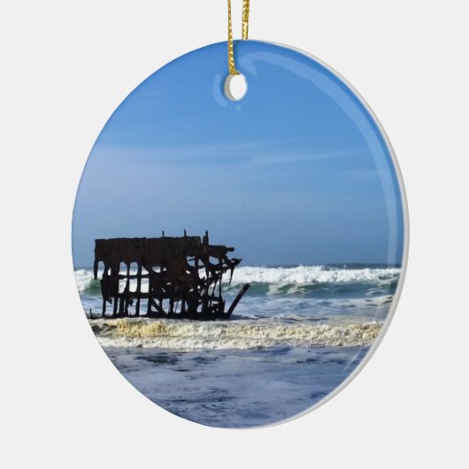 Peter Iredale Shipwreck, kust van Oregon Keramisch Ornament (Links)