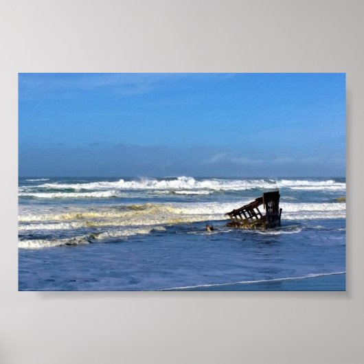 Peter Iredale Shipwreck, kust van Oregon Poster (Voorkant)