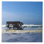 Peter Iredale Shipwreck, kust van Oregon Tegeltje (Voorkant)