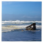 Peter Iredale Shipwreck, kust van Oregon Tegeltje (Voorkant)