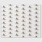 Peter Josephine Bunny Vrolijk Kerstfeest Cadeaupapier (Vlak)