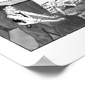 Peter Katoenen Staart In Hand-Manchetten, grijze s Poster (Hoek)