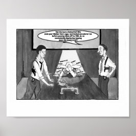 Peter Katoenen Staart In Hand-Manchetten, grijze s Poster