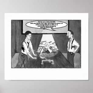 Peter Katoenen Staart In Hand-Manchetten, grijze s Poster