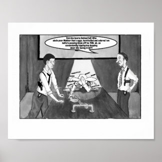 Peter Katoenen Staart In Hand-Manchetten, grijze s Poster