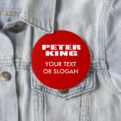 PETER KING FOR SENATE RONDE BUTTON 4,0 CM (In situ)