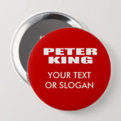 PETER KING FOR SENATE RONDE BUTTON 4,0 CM (Voorkant /achterkant)