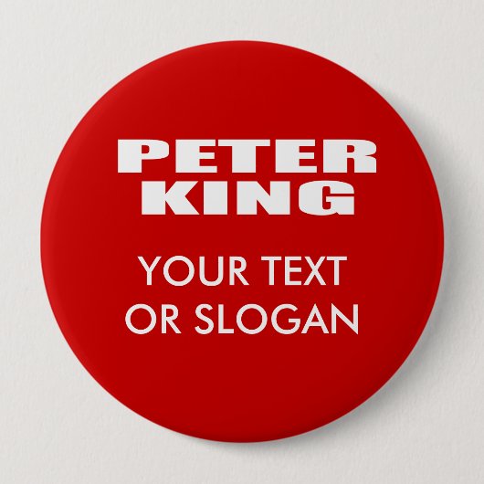 PETER KING FOR SENATE RONDE BUTTON 4,0 CM (Voorkant)