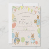 Peter Konijn 1e Verjaardagsfeest Uitnodiging (Voorkant)