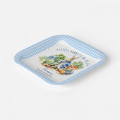 Peter konijn baby boy baby shower gedrukt papieren bordje (Gebogen)