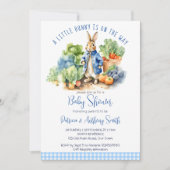 Peter konijn baby jongen baby shower kaart (Voorkant)