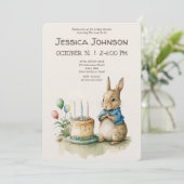 Peter Konijn Baby Shower Uitnodiging (Staand voorkant)