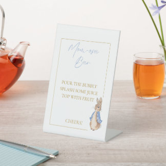 Peter konijn babyshower reclamebord met voetstuk