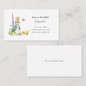 Peter Konijn Babysitter Nanny Visitekaartje (Voorkant / Achterkant)