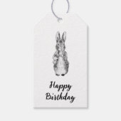  Peter Konijn Beatrix Potter B&W Kinderkleding Cadeaulabel (Voorkant)