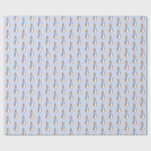  Peter Konijn Beatrix Potter Blauw Kind Cadeaupapier (Vlak)