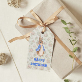  Peter Konijn Beatrix Potter Bloemen Kind Cadeaulabel