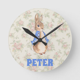  Peter Konijn Beatrix Potter Bloemen Kind Ronde Klok