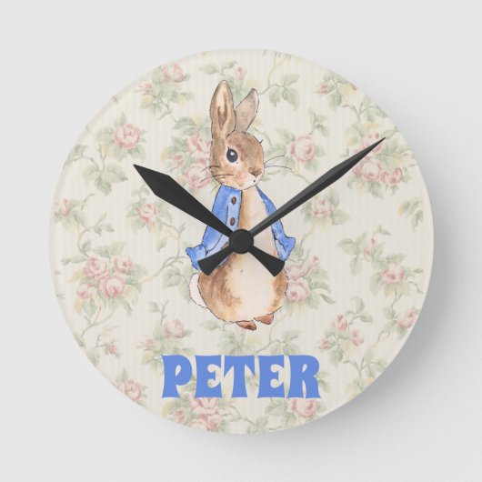 Peter Konijn Beatrix Potter Bloemen Kind Ronde Klok (Voorkant)