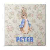 Peter Konijn Beatrix Potter Bloemen Kind Tegeltje (Voorkant)