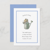 Peter Konijn Blauw  Baby Boek Informatiekaartje (Voorkant / Achterkant)