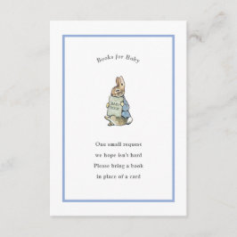 Peter Konijn Blauw  Baby Boek Informatiekaartje