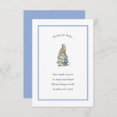 Peter Konijn Blauw  Baby Boek Informatiekaartje (Voorkant / Achterkant)