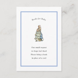 Peter Konijn Blauw  Baby Boek Informatiekaartje