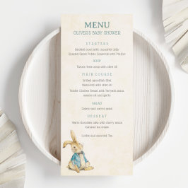  Peter Konijn Blauw Baby shower Menu