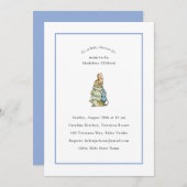 Peter Konijn Blauw en Wit  Baby shower Kaart (Voorkant / Achterkant)