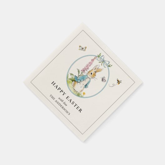 Peter konijn Happy Easter Servet (Hoek)