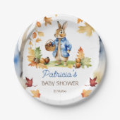 Peter konijn herfst baby shower servies papieren bordje (Voorkant)