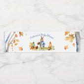 Peter konijn herfst baby shower servies waterfles etiket (Enkel label)